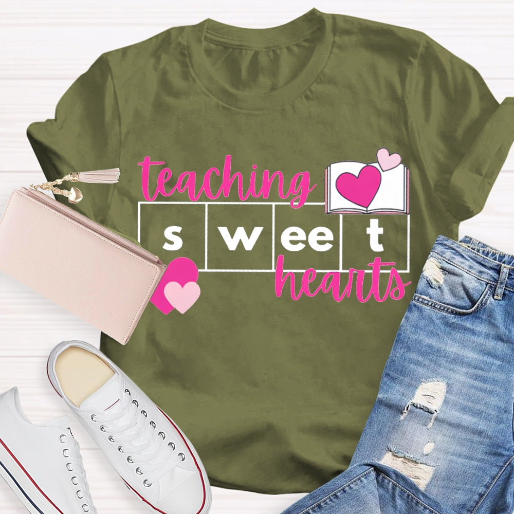 Teaching Sweet Hearts Pink Hearts T-shirt
