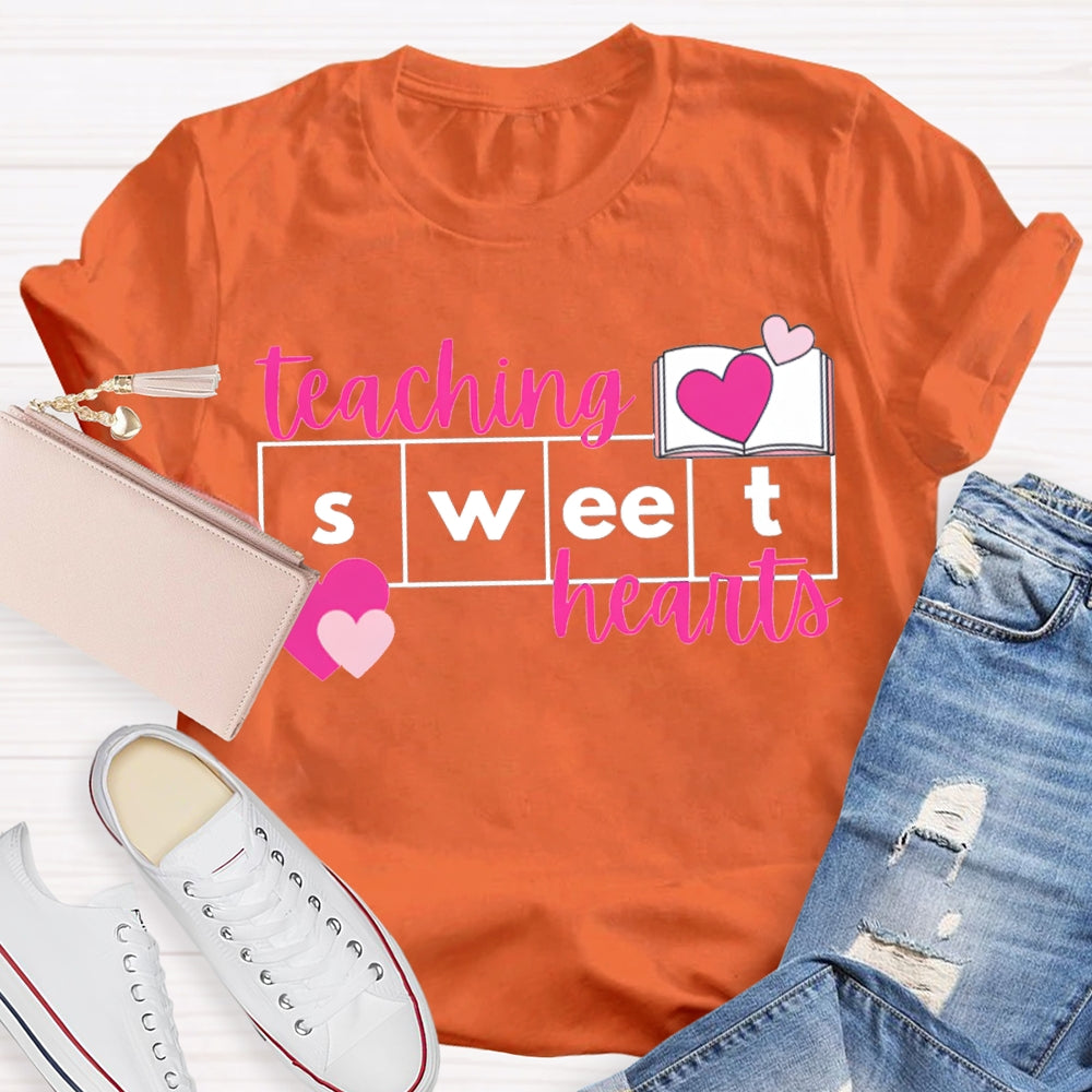 Teaching Sweet Hearts Pink Hearts T-shirt