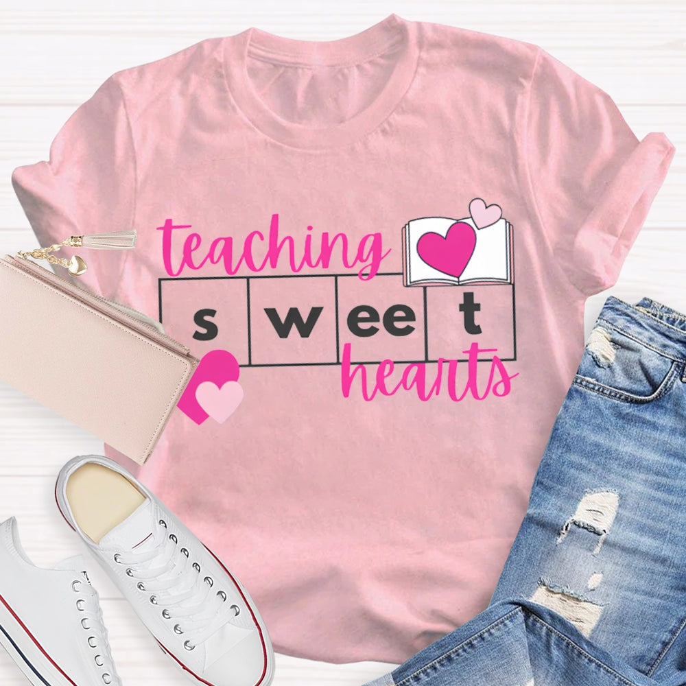 Teaching Sweet Hearts Pink Hearts T-shirt