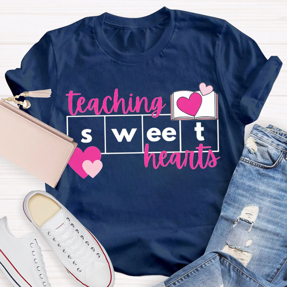 Teaching Sweet Hearts Pink Hearts T-shirt