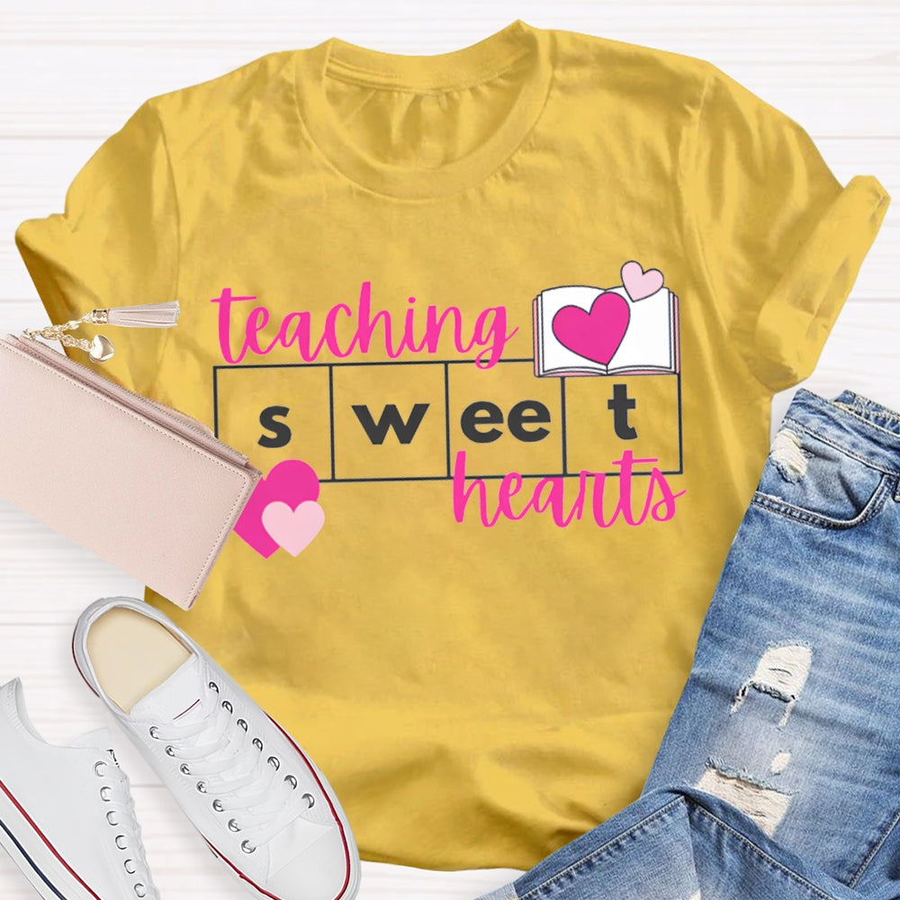 Teaching Sweet Hearts Pink Hearts T-shirt