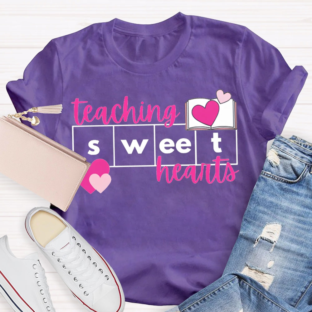 Teaching Sweet Hearts Pink Hearts T-shirt