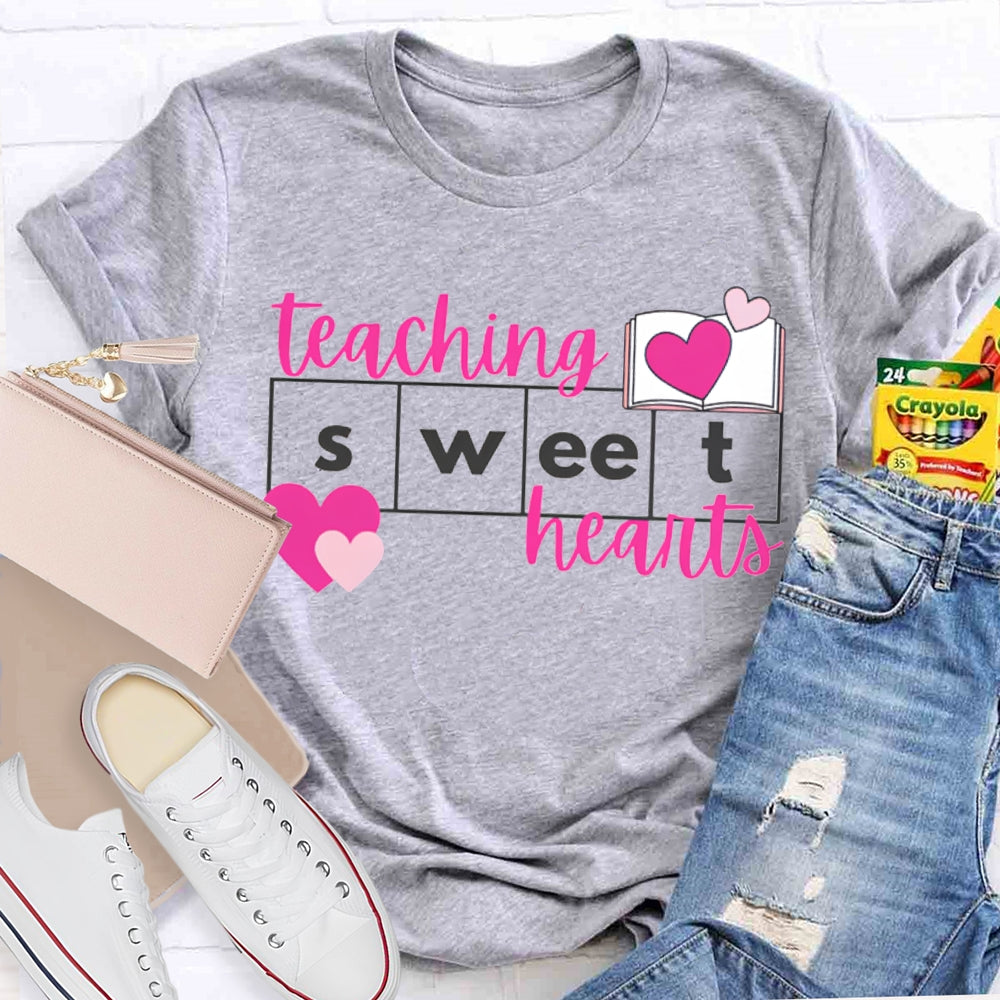 Teaching Sweet Hearts Pink Hearts T-shirt