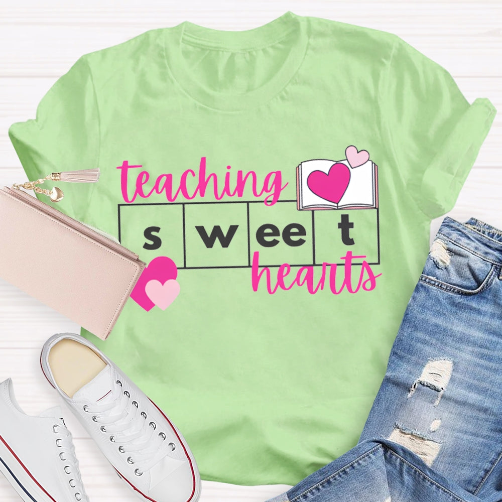 Teaching Sweet Hearts Pink Hearts T-shirt
