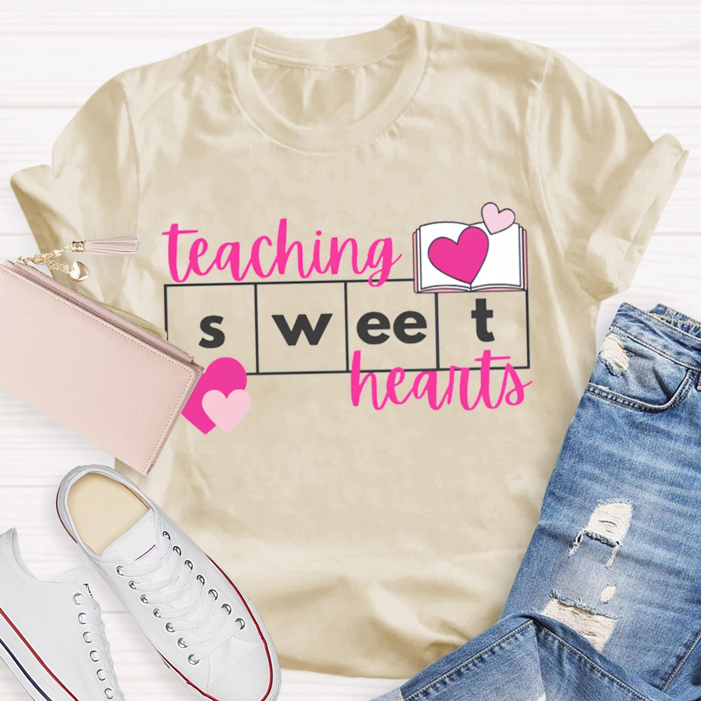 Teaching Sweet Hearts Pink Hearts T-shirt