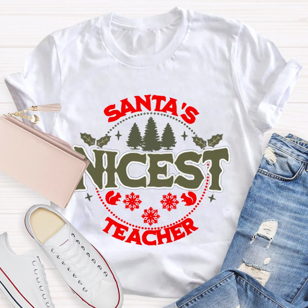 Santa'S Best Teacher T-shirt
