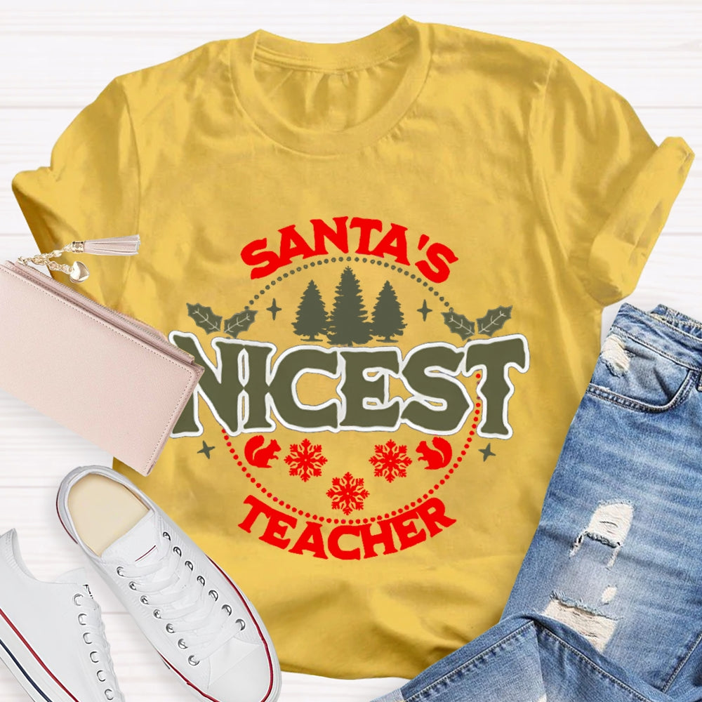 Santa'S Best Teacher T-shirt