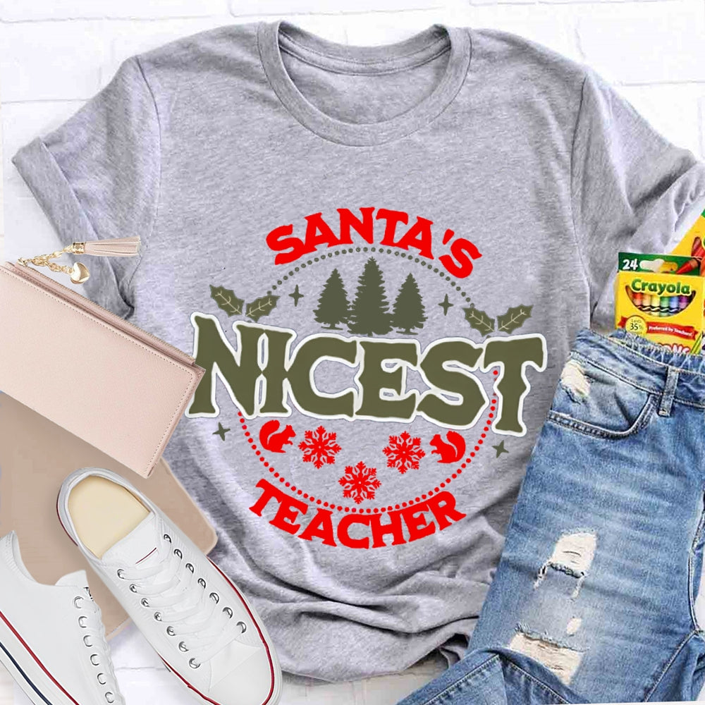 Santa'S Best Teacher T-shirt