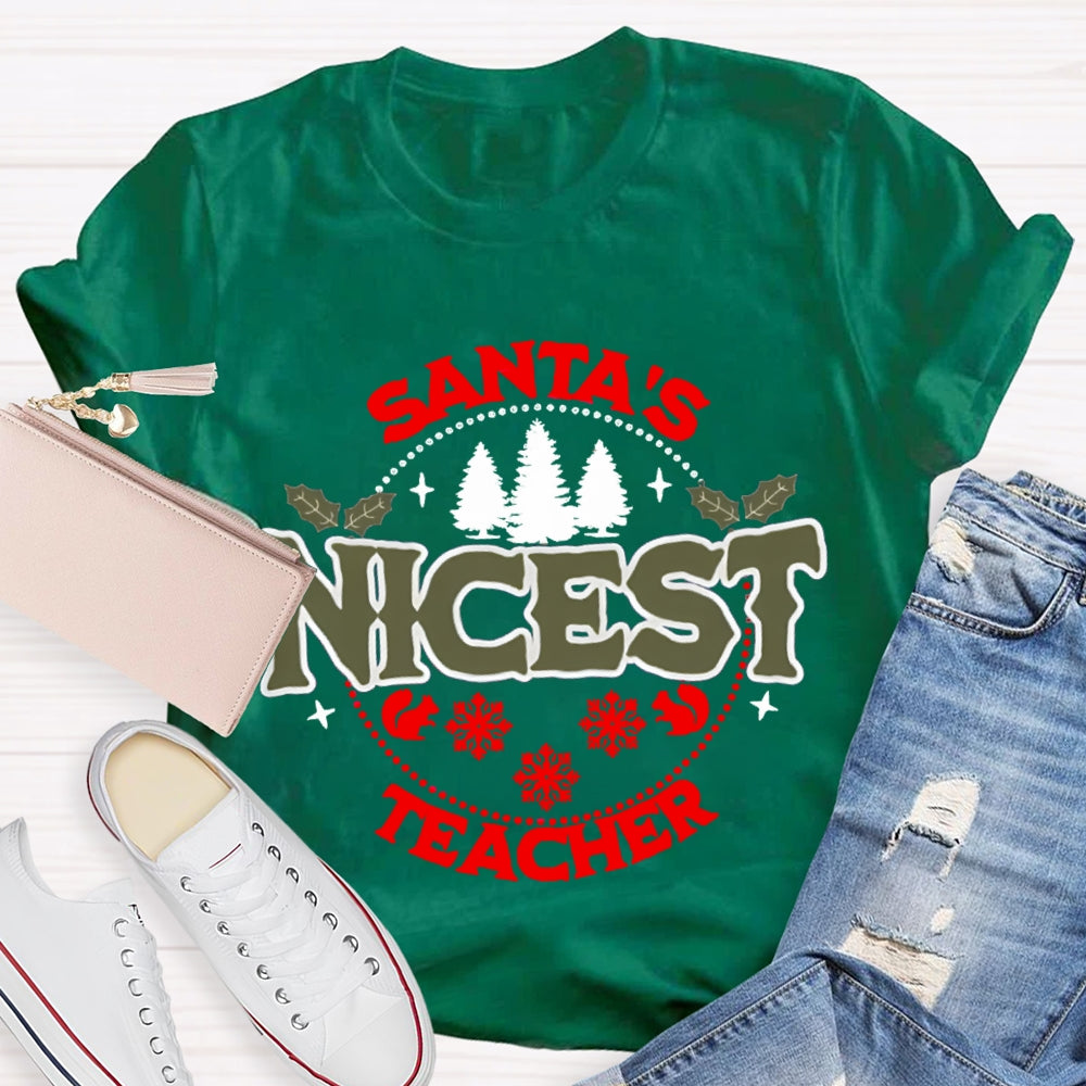 Santa'S Best Teacher T-shirt