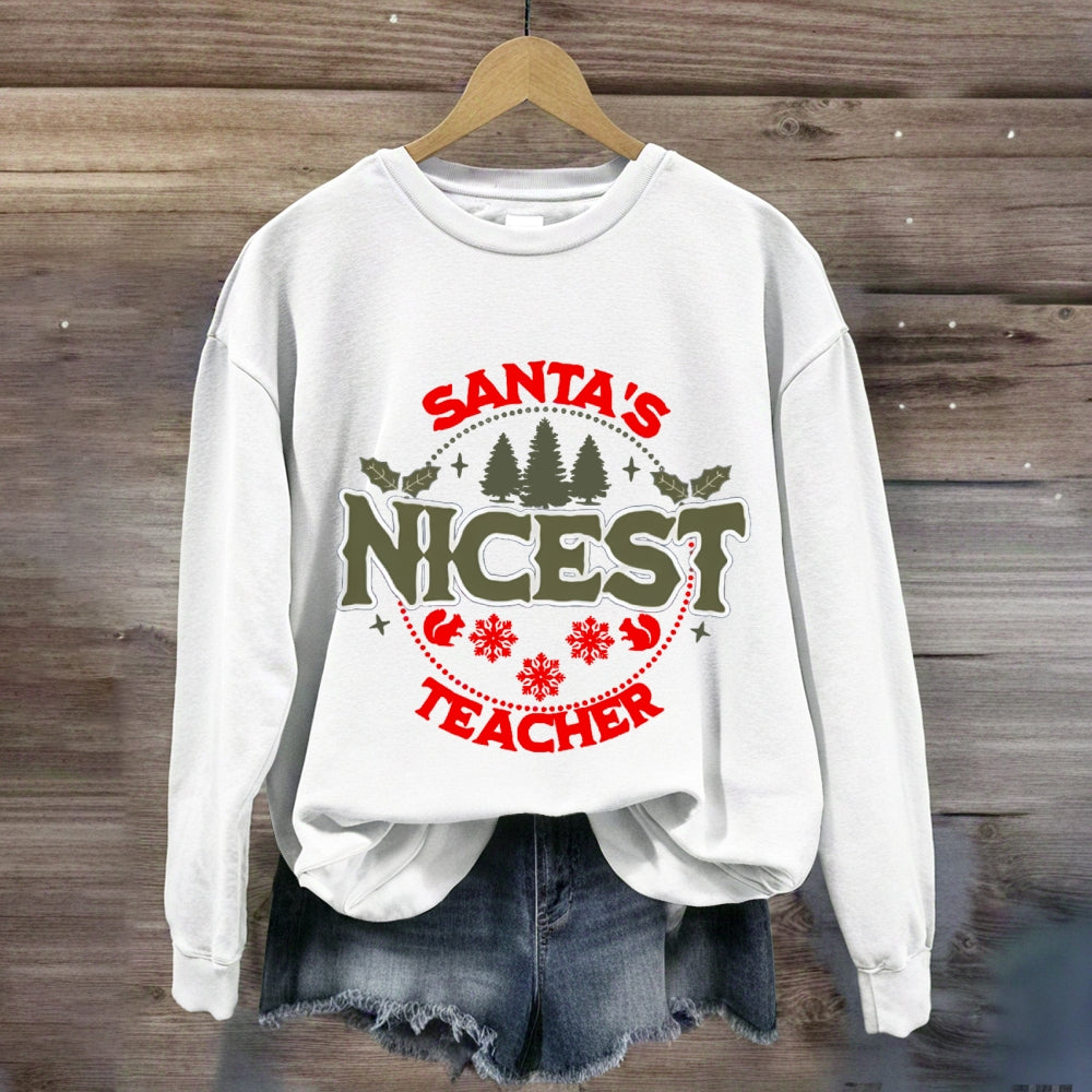 Santa'S Best Teacher Sweatshirt