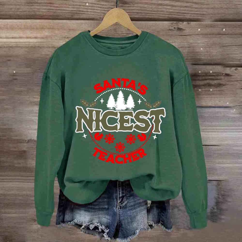 Santa'S Best Teacher Sweatshirt