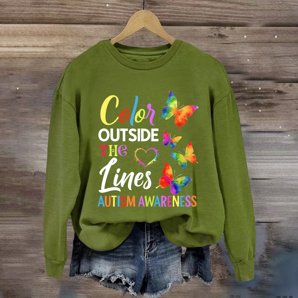 Color Outside The Lines Butterfly Sweatshirt