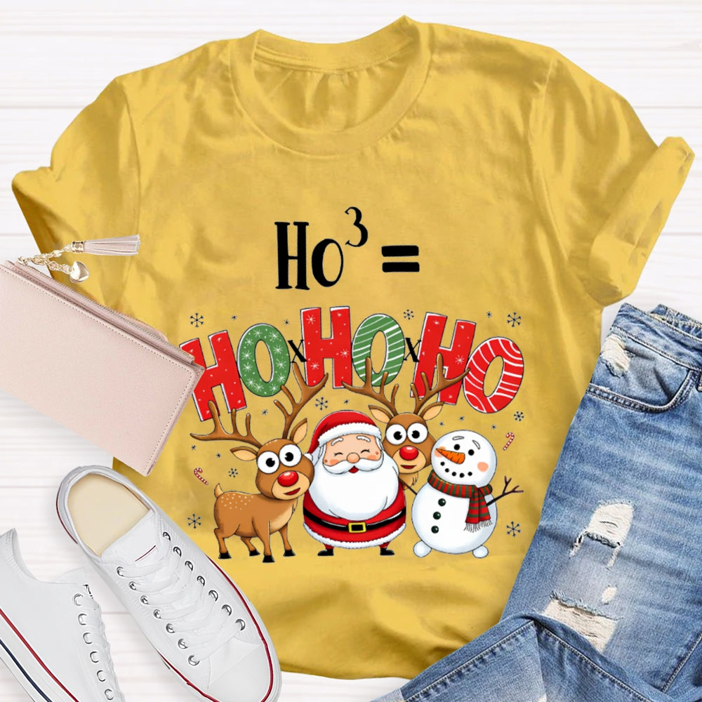 Ho Ho Ho Equal Ho3 Math Teacher Christmas T-shirt