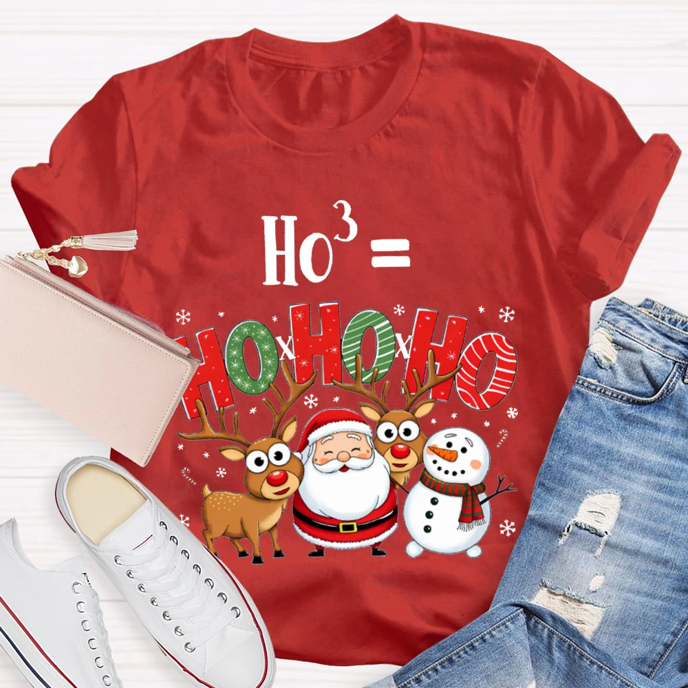 Ho Ho Ho Equal Ho3 Math Teacher Christmas T-shirt