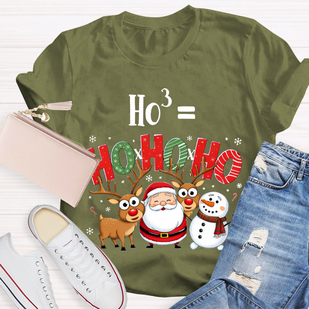 Ho Ho Ho Equal Ho3 Math Teacher Christmas T-shirt