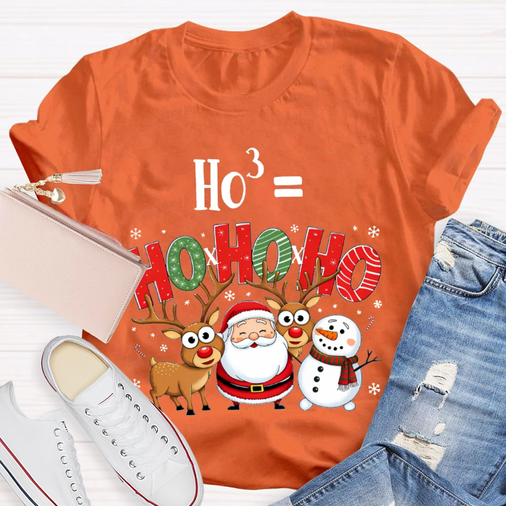 Ho Ho Ho Equal Ho3 Math Teacher Christmas T-shirt
