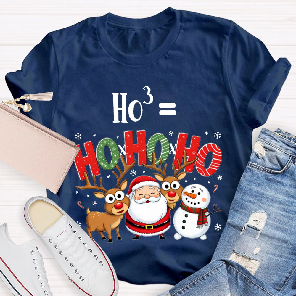 Ho Ho Ho Equal Ho3 Math Teacher Christmas T-shirt