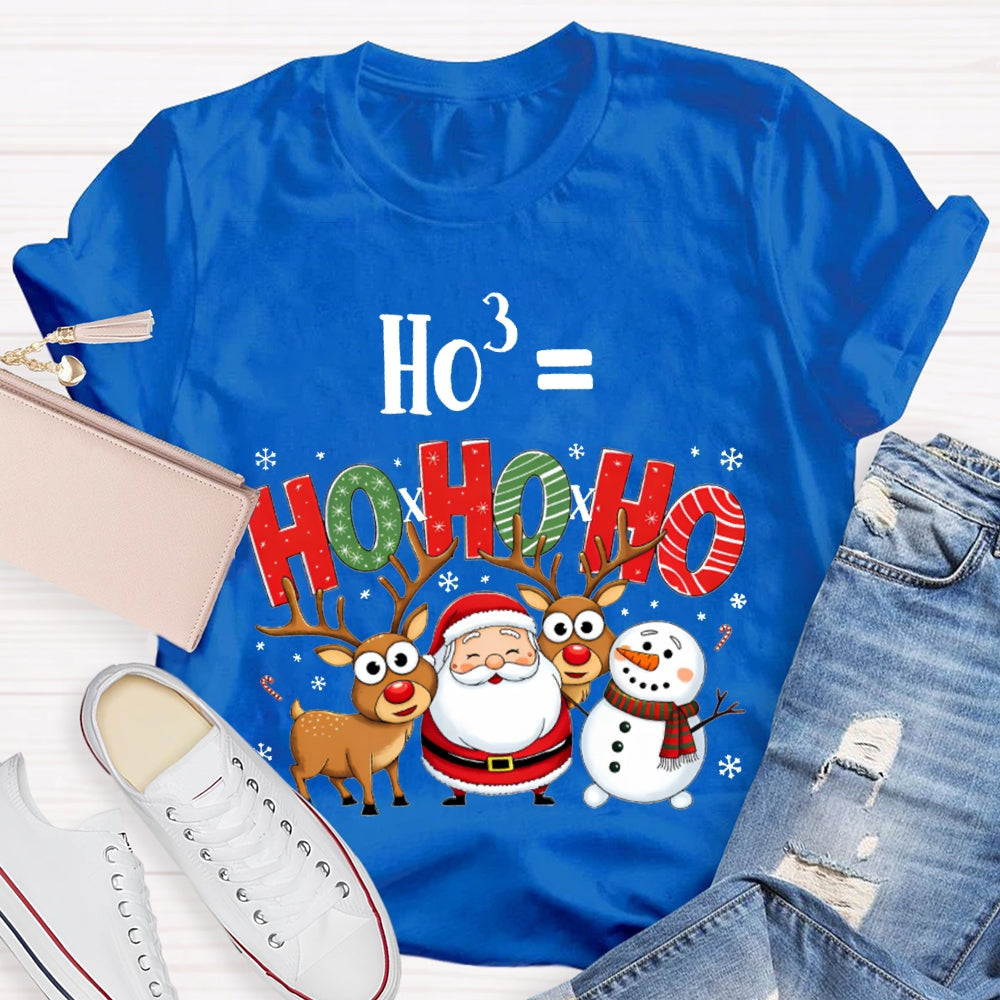 Ho Ho Ho Equal Ho3 Math Teacher Christmas T-shirt