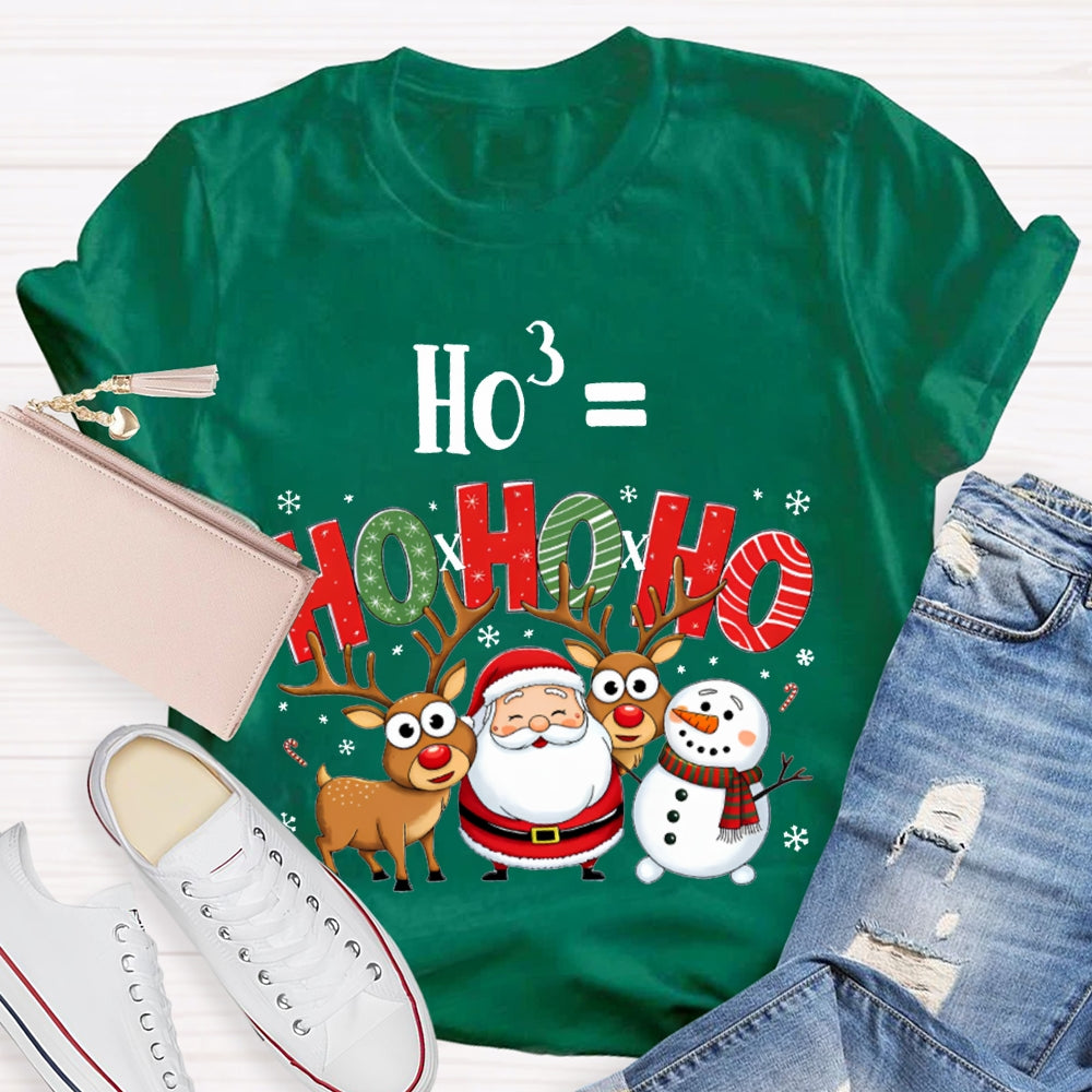 Ho Ho Ho Equal Ho3 Math Teacher Christmas T-shirt
