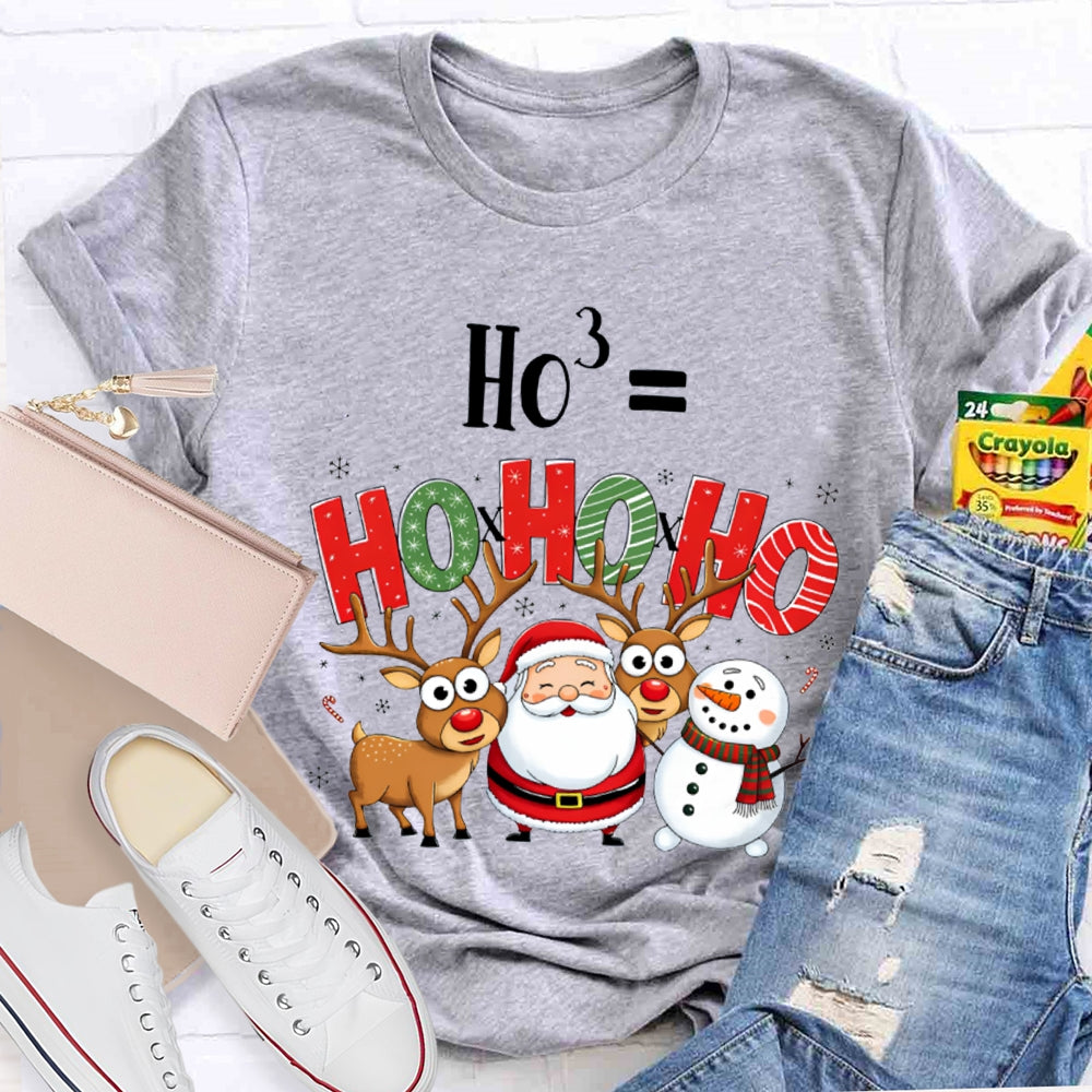 Ho Ho Ho Equal Ho3 Math Teacher Christmas T-shirt