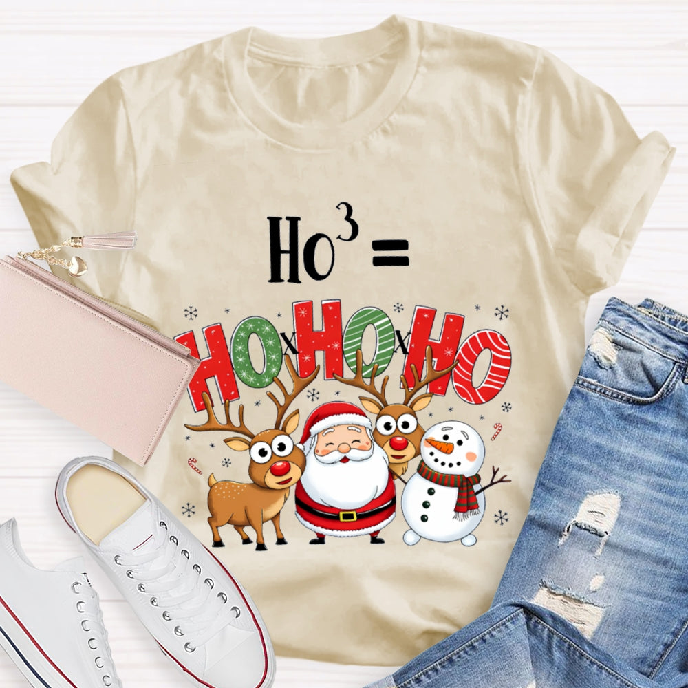 Ho Ho Ho Equal Ho3 Math Teacher Christmas T-shirt