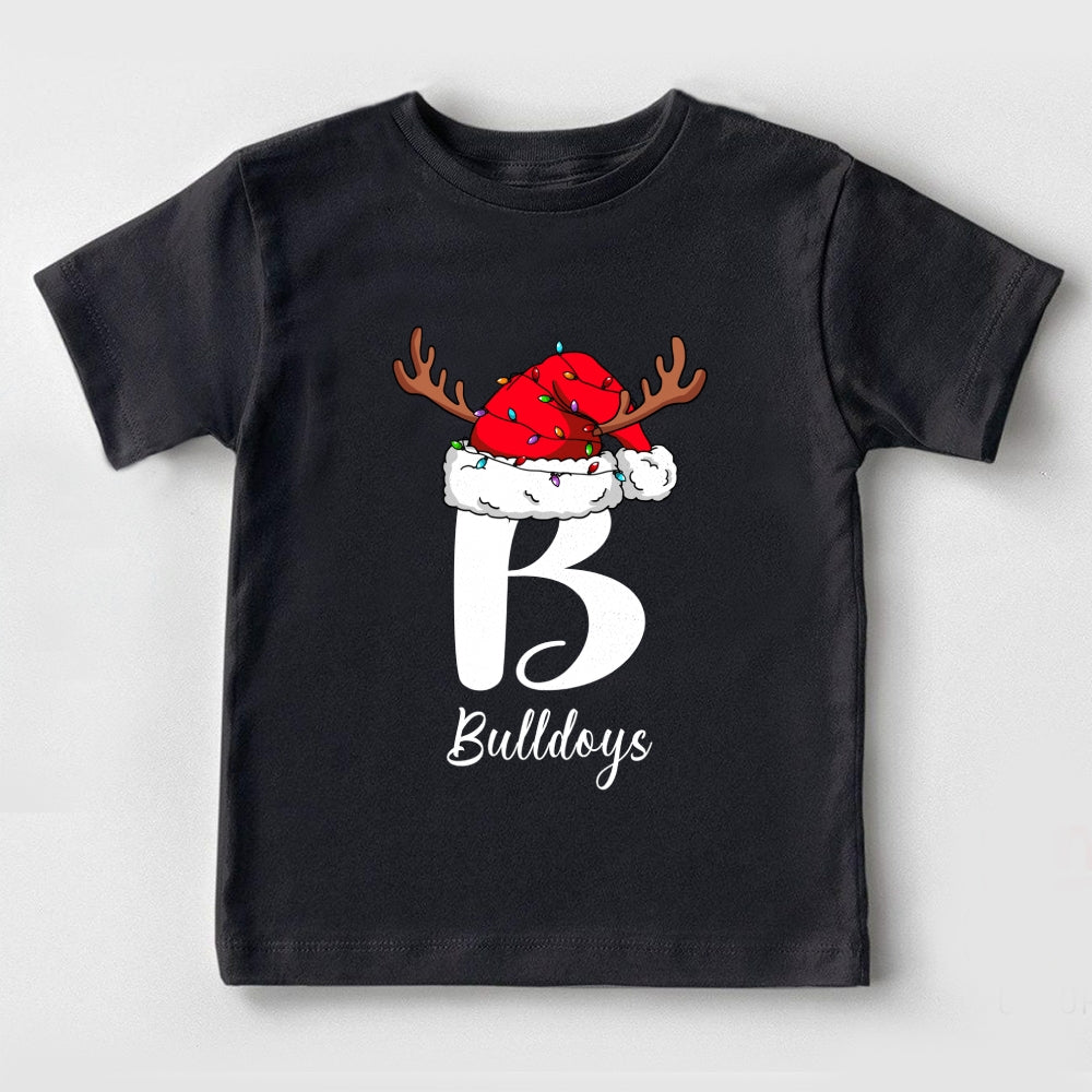 Personalized Name Christmas Hat Toddler T-Shirts