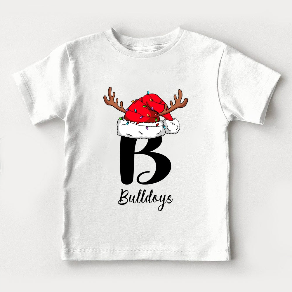 Personalized Name Christmas Hat Toddler T-Shirts