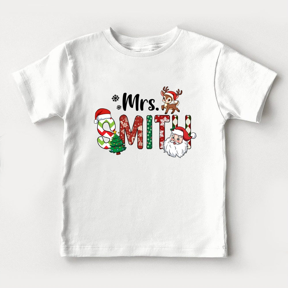 Personalized Christmas Name Toddler T-Shirts