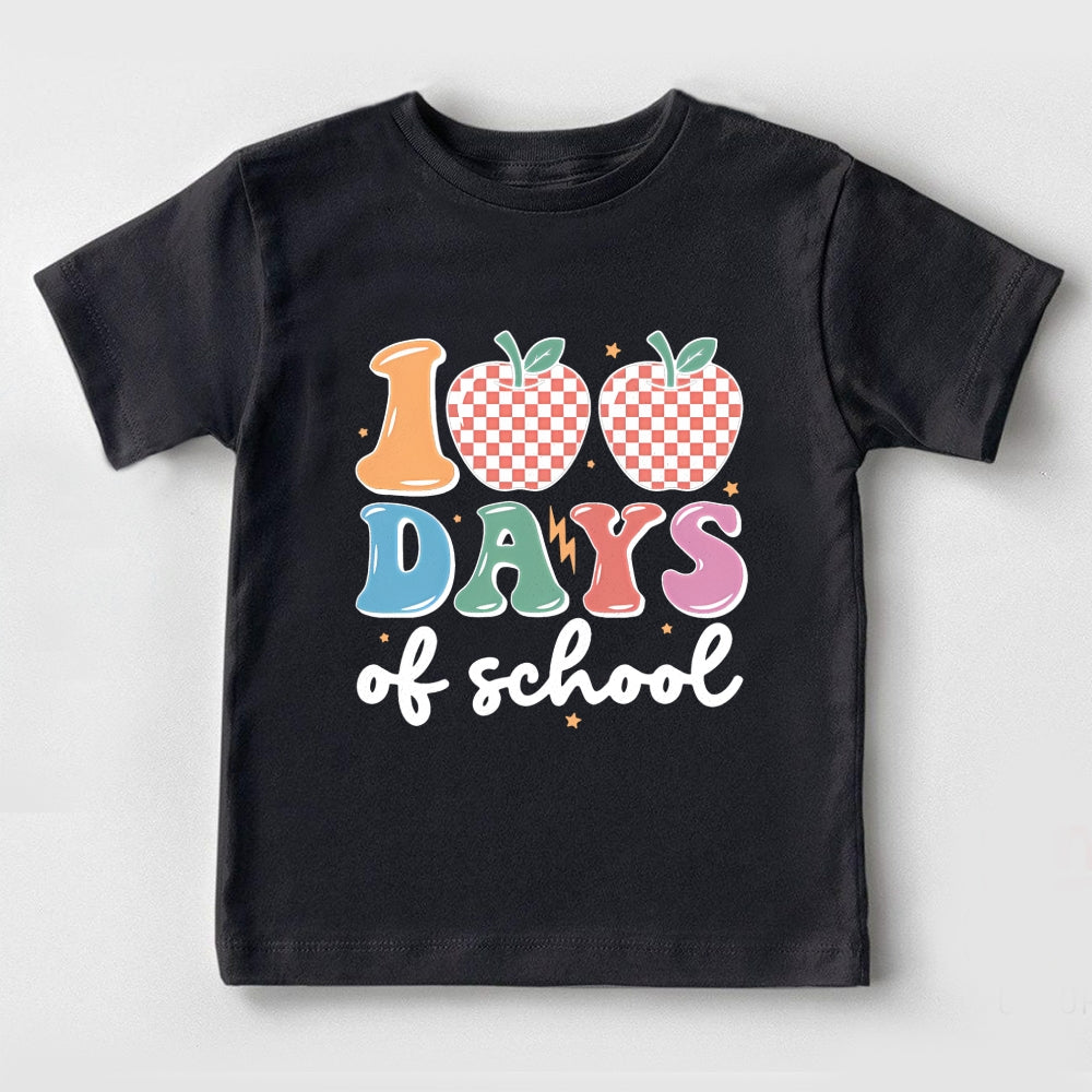 100 Days Of School Ink Apple Toddler T-Shirts