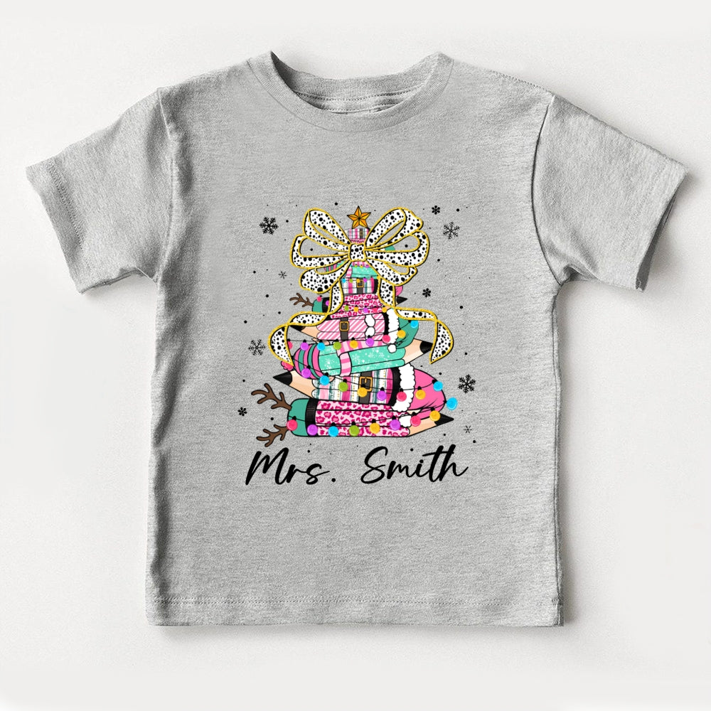 Personalized Name Christmas Tree Toddler T-Shirts