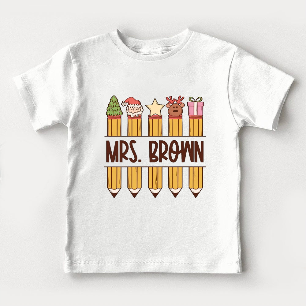 Personalized Name Pencil Toddler T-Shirts