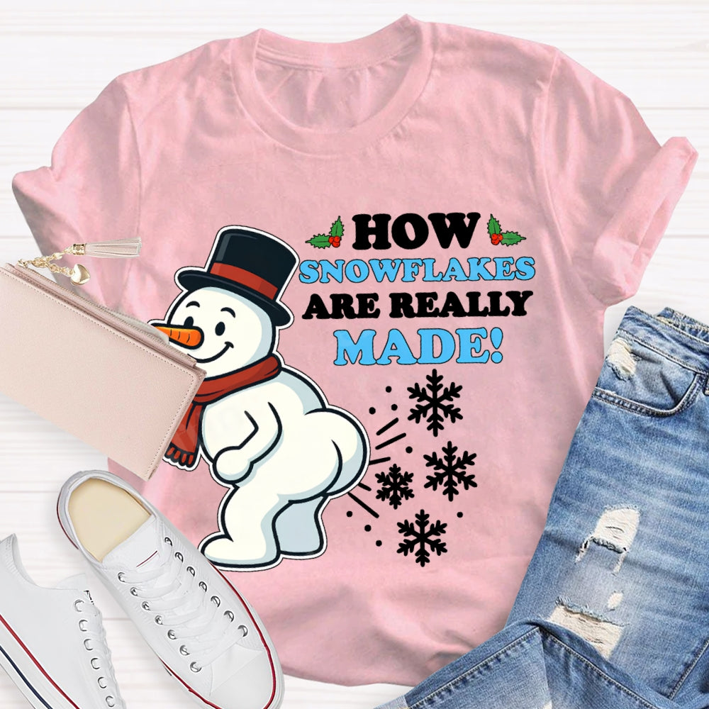 How Snowflakes Made Snowman And Snowflakes Christmas T-shirt