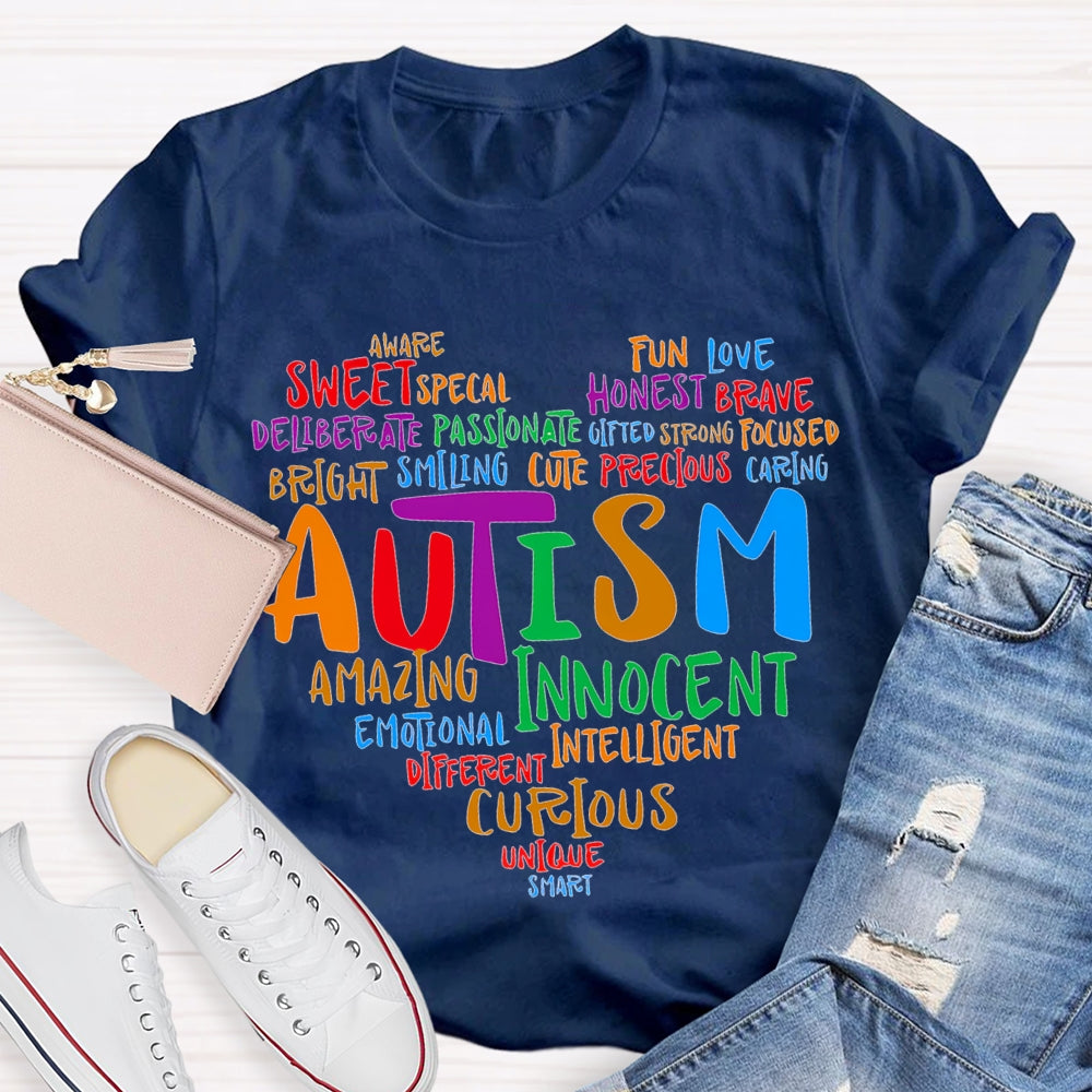 Autism Sweet Funny Love Honest Cute Amazing Innocent T-shirt