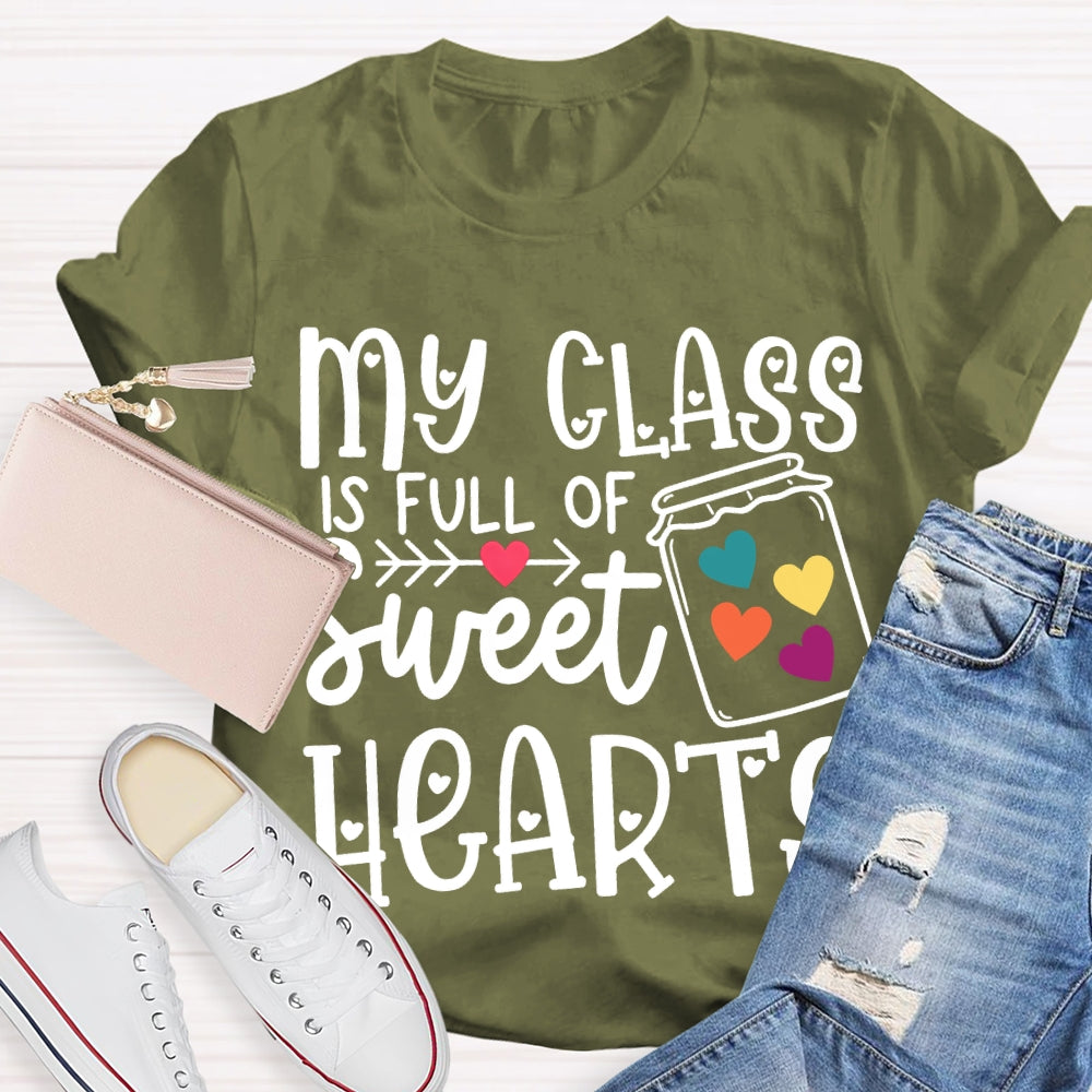 My Class Is Fun Of Sweet Hearts Colorful Hearts T-shirt