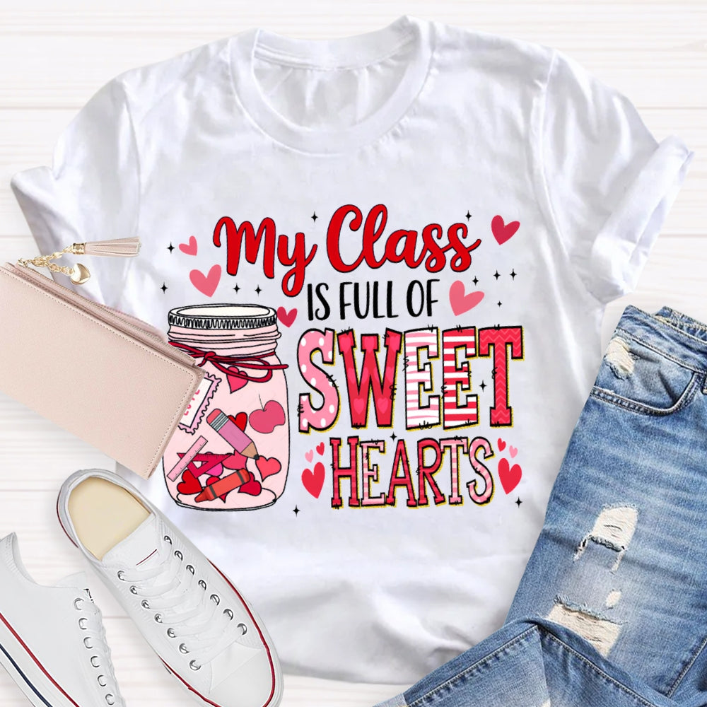 My Class Is Fall For Sweet Hearts Pink Bottle T-shirt
