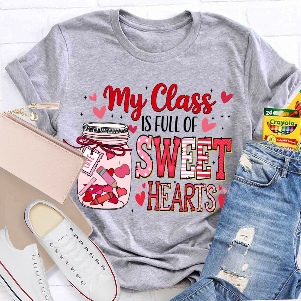 My Class Is Fall For Sweet Hearts Pink Bottle T-shirt