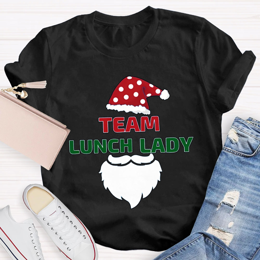 Lunch Lady Team Christmas Hat Christmas Vibes T-shirt