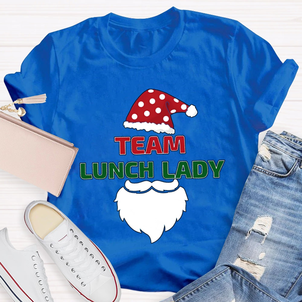 Lunch Lady Team Christmas Hat Christmas Vibes T-shirt