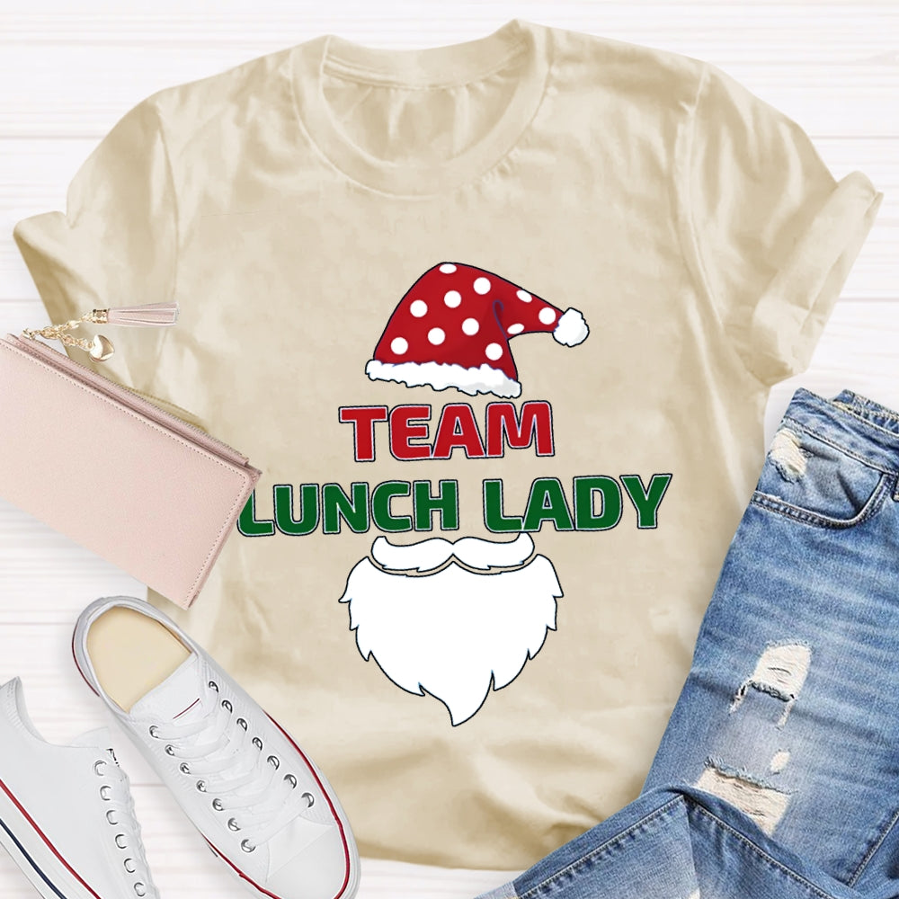 Lunch Lady Team Christmas Hat Christmas Vibes T-shirt