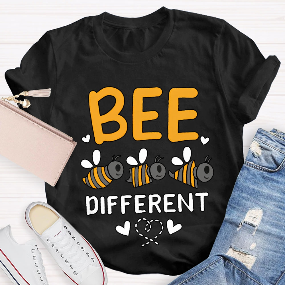 Bee Different Bees And Hearts T-shirt