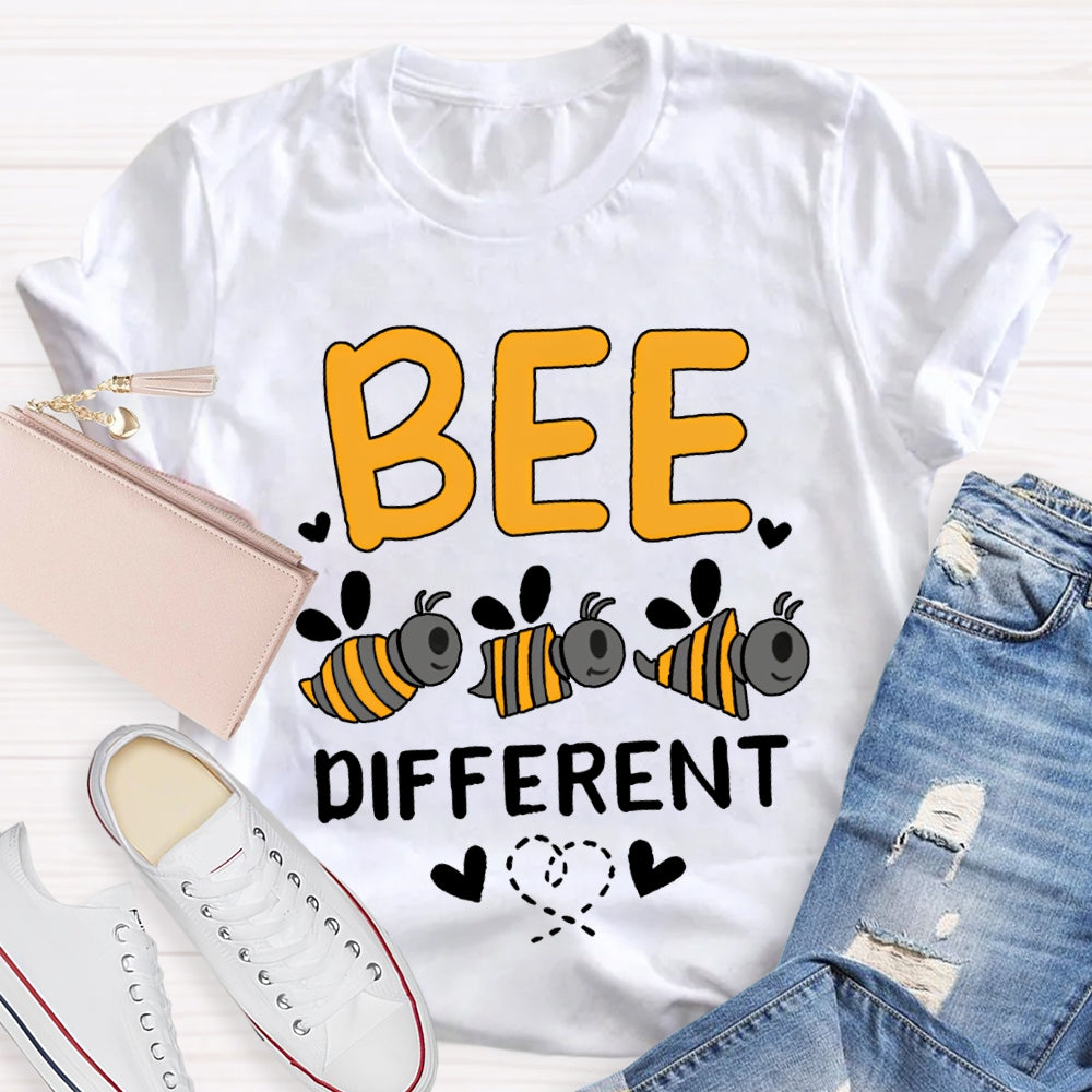 Bee Different Bees And Hearts T-shirt