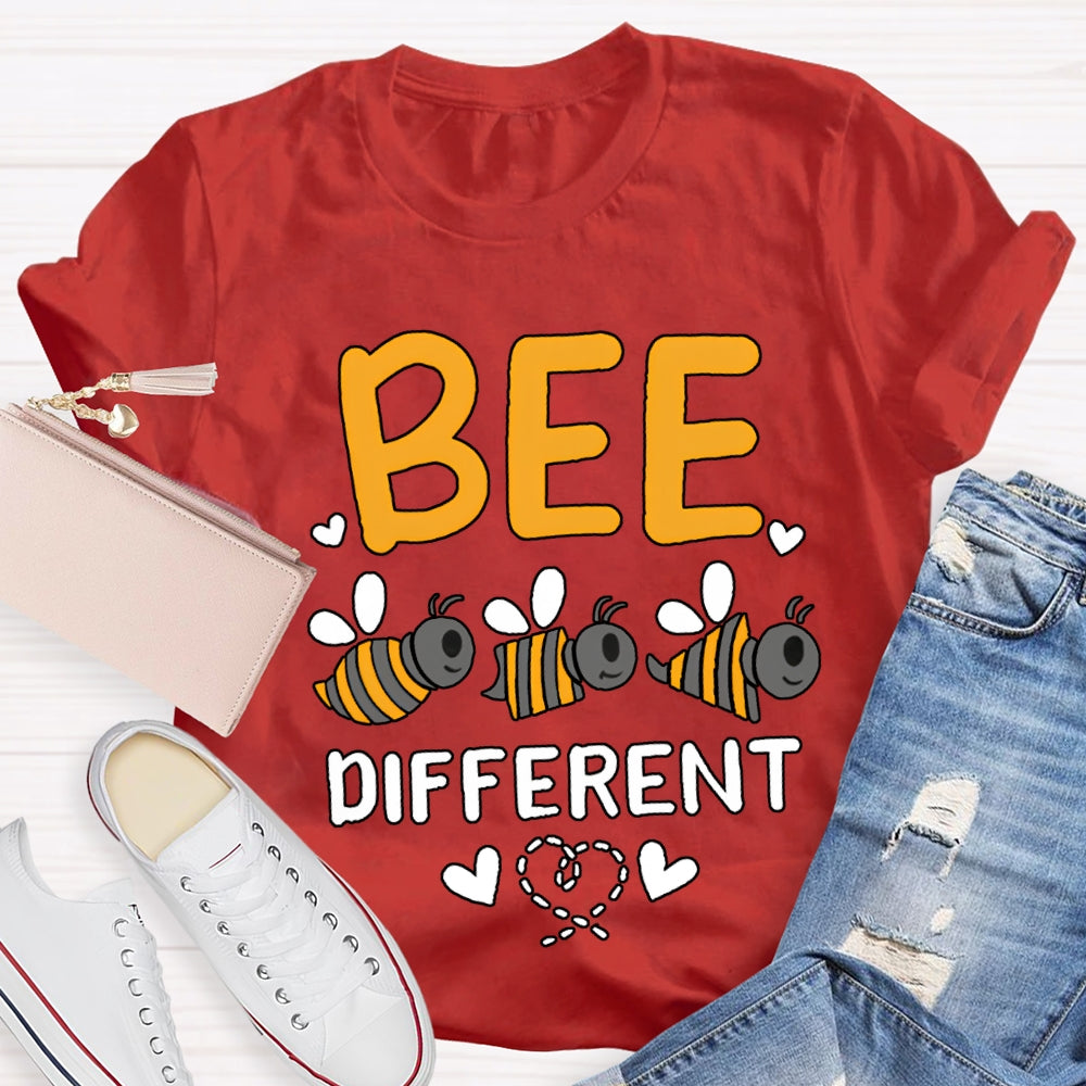 Bee Different Bees And Hearts T-shirt