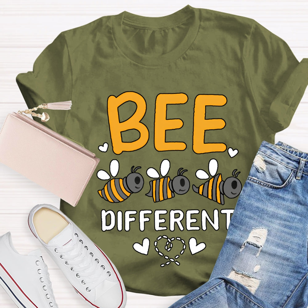 Bee Different Bees And Hearts T-shirt