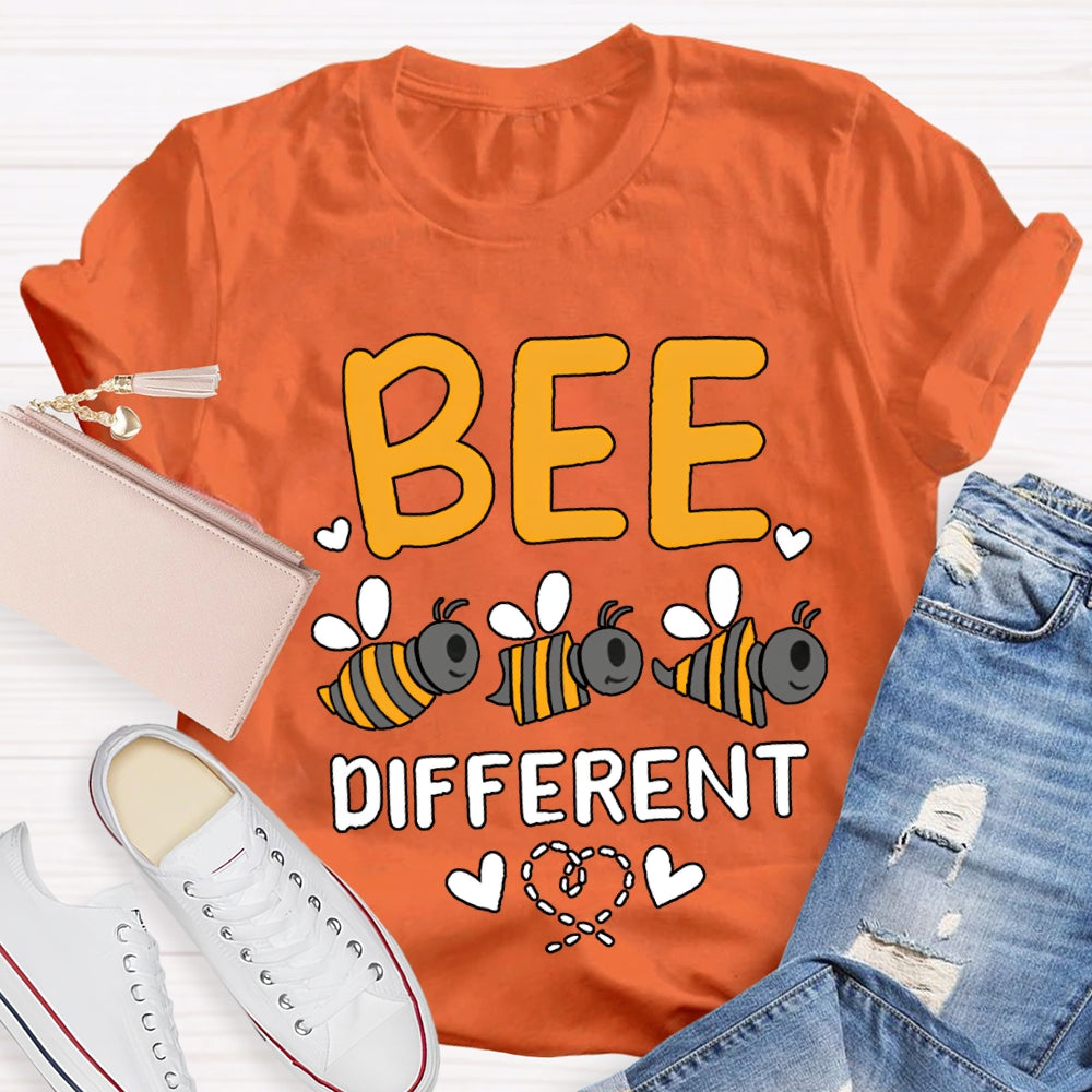 Bee Different Bees And Hearts T-shirt
