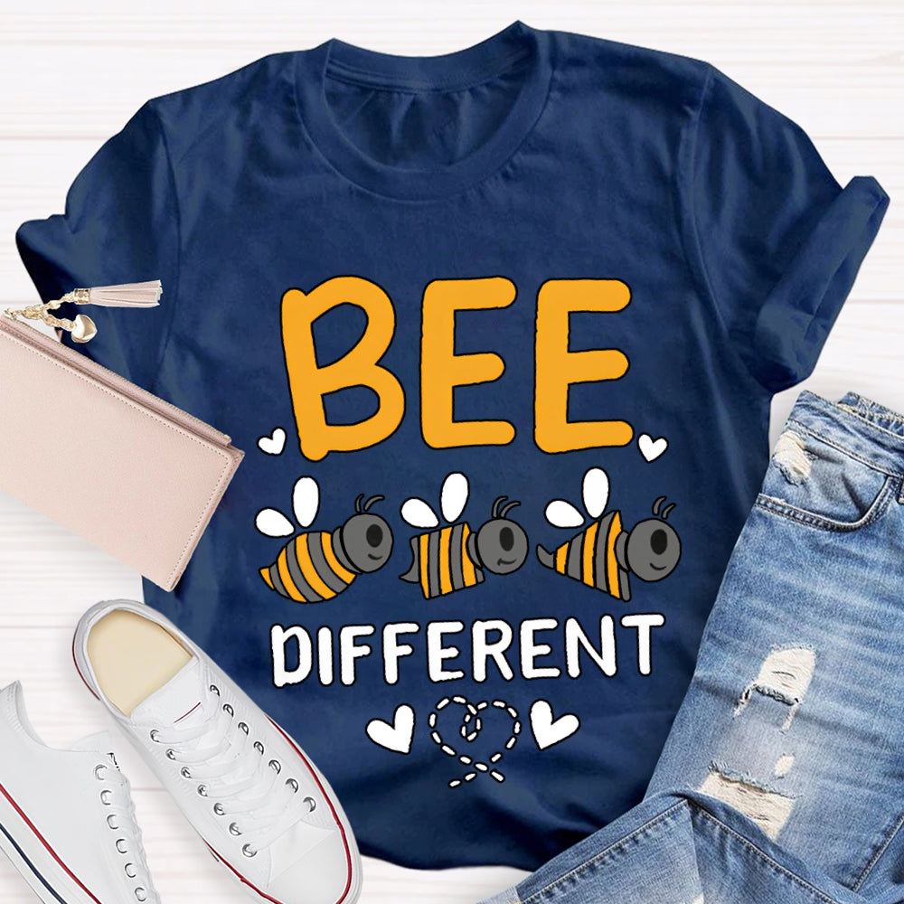 Bee Different Bees And Hearts T-shirt