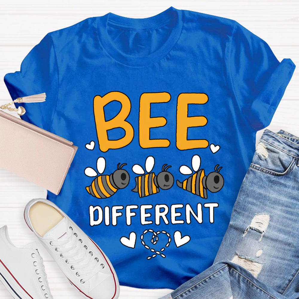 Bee Different Bees And Hearts T-shirt