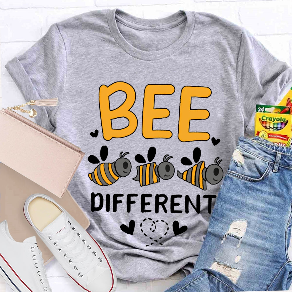 Bee Different Bees And Hearts T-shirt