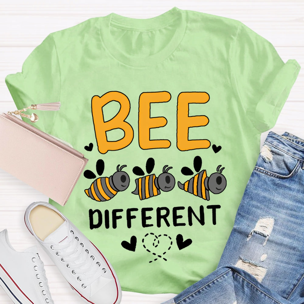 Bee Different Bees And Hearts T-shirt
