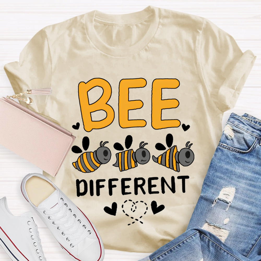 Bee Different Bees And Hearts T-shirt