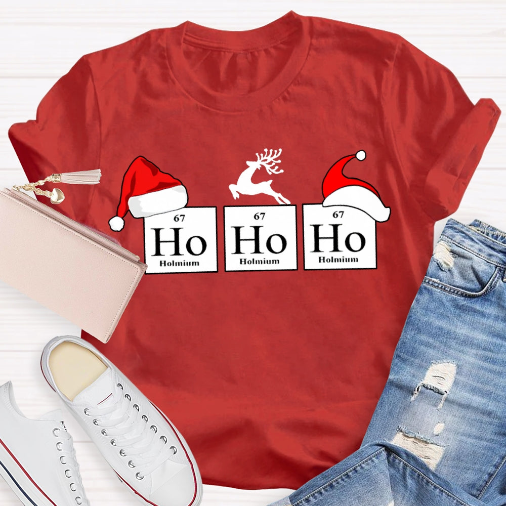 Ho Ho Ho Science Teacher Christmas Hat Christmas T-shirt